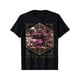 thumbnail image 1 of Retro Vintage arcadia Graphic T-Shirt for Men & Women - Black Hexagonal Floral Print with Golden Geometric Patterns, Short Sleeve Round Neck Casual Tee, Machine Washable unisex Top, 1 of 7