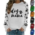 thumbnail image 4 of Cute Crew Neck Sweatshirts for Women Spring Fall Fashion Long Sleeve Graphic Print Pullover Tops Casual Workout Shirts(White,M), 4 of 4