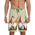 thumbnail image 2 of Picia Christmas Card With Gnomes Pajama Shorts for Men, Men's Pajama Bottoms, Sleepwear,Short Pajama Pants-3X-Large, 2 of 9