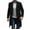 Black, variant on Mens Double Breasted Trench Coat Classic Notched Lapel Mid Long Peacoat Winter Warm Casual Business Overcoat
