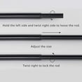 thumbnail image 5 of Deco Essential 66 to 120 inches Extendable Curtain Rod for Windows with Flat Arrow Finials (3/4" Dia, Black) 2 Pcs, 5 of 8
