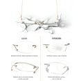 thumbnail image 6 of LUFF Rimless Reading Glasses for Women Blue Light Blocking Lightweight Metal Classic Computer Readers Anti Eyestrain, 6 of 6