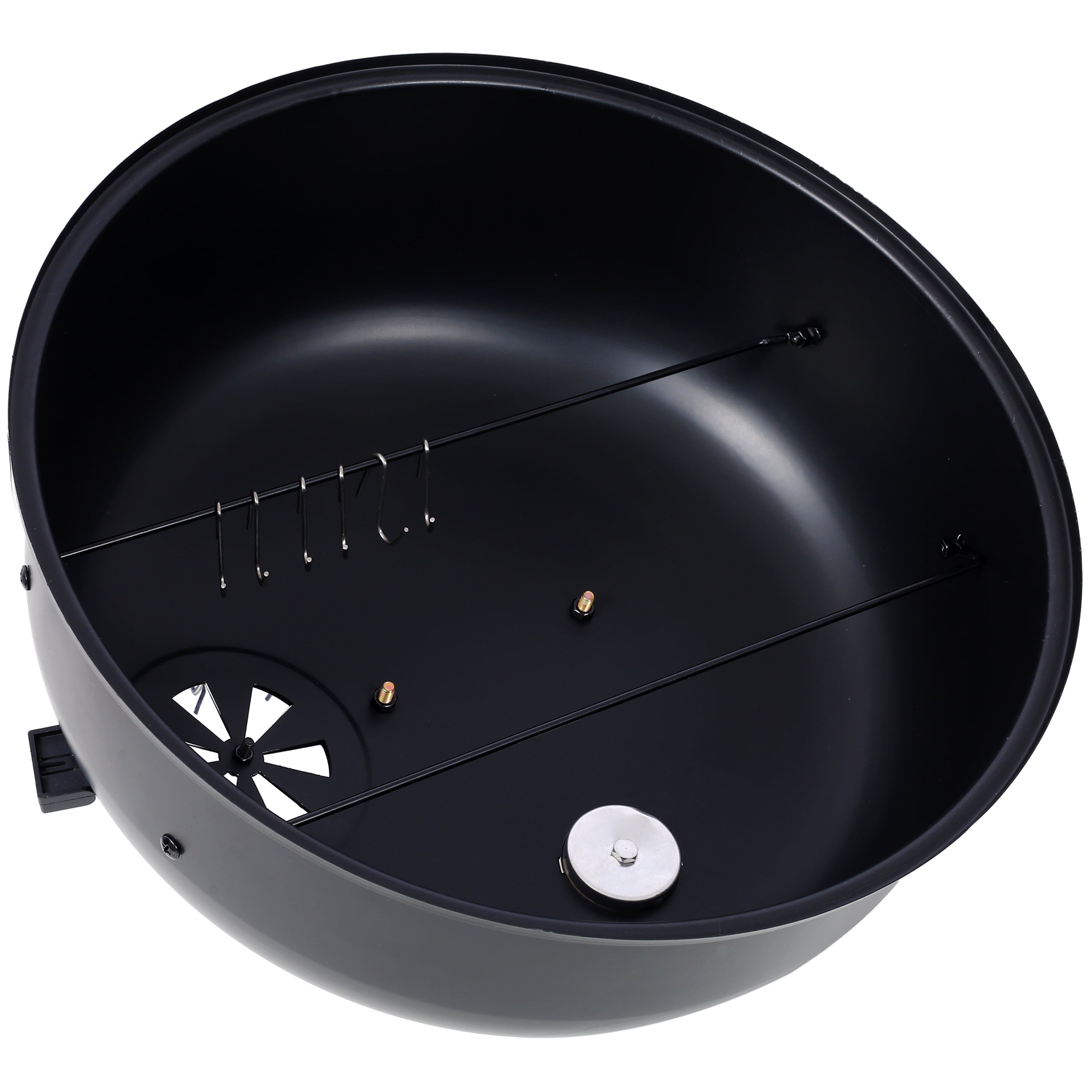Charcoal Smoker Grill Wood Smoker Grills Outdoor Cooking 16 Inch Vertical Smoker Portable BBQ Grill for Camping Black