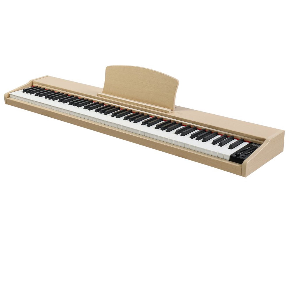 Digital Piano, 88 key Full Size Semi-Weighted Keyboard Piano w/ Triple Pedal, Power Supply, USB MIDI Connectivity and AUX Input/Line Output for Beginner & Professional (Natural)