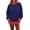 BM40_Navy, variant on Lumtrix Polka Dot Mock Neck Sweatshirt Women Oversized Cute Fall Baggy Sweatshirt Casual Long Sleeve Pullovers Dark Green 2XL