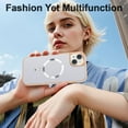 thumbnail image 5 of for iPhone 15 Plus Case Magnetic Ultra Slim Plating Design, TPU + PC Hybrid Shockproof Anti-Scratch Back Cover, Lightweight Drop Protective Phone Case Cover for iPhone 15 Plus, White, 5 of 7