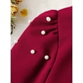 thumbnail image 5 of Bagilaanoe Little Girl Fall Dress Toddler Long Sleeve Mini Dresses Bag 4T 5T 6T 7T Kids Autumn Pearl Dress, 5 of 9