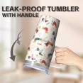 thumbnail image 5 of 20OZ Dog Print Insulated Tumbler with Handle Double Wall Vacuum Cup Ideal Dog Lover Gifts Unique Birthday Christmas Presents for Dog Enthusiasts Women Men Fits Car Cup Holders and Easy to Clean, 5 of 6