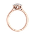 thumbnail image 2 of 1/4 Carat Flower Shaped Cluster Prong Set Diamond Ring Band in 14K Rose Gold - IGI Cert (Ring Size 5) (SI1-SI2 Clarity), 2 of 4