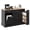Black, variant on DreamCurship 52" Kitchen Island with Storage, Rolling Kitchen Cart Island with Wheels, Tilt Out Kitchen Trash Cabinet 10 Gallon Storage, 3 Large Spice Racks and 2 Drawers, White