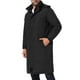 thumbnail image 4 of Abrigo acolchado con diseño de rombos INSPIRE CHIC para hombres, chaqueta de invierno con cremallera completa, capucha desmontable, larga y tipo puffer, tamaño S, color negro, 4 of 6