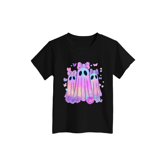 T-Shirt Graphique pour la Rentrée Scolaire des Enfants - Col Rond Décontracté, Haut à Manches Courtes en Poly avec Design Amusant pour Étudiants, Idéal pour le Printemps/été/automne, Vêtements pour Étudiants/design Ludique/t-Shirt à Texture Douce