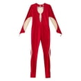 thumbnail image 4 of TiaoBug Kids Girls Long Sleeve Gymnastic Dance Leotard Mesh Splice Jumpsuit Figure Skating Dance Unitard Red 14, 4 of 7
