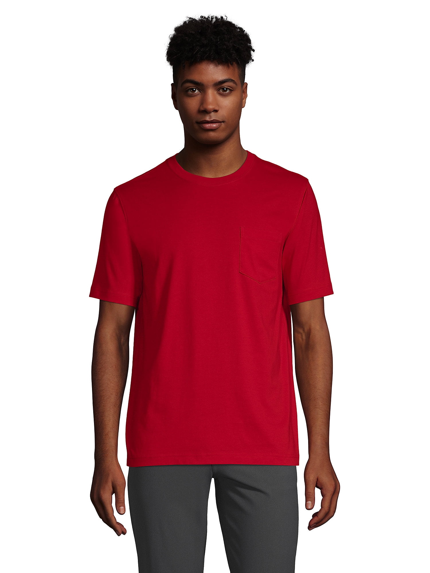 Lands' End Men's SuperT Short Sleeve TShirt with Pocket