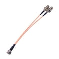 ELECTCHN F Type Coax Cable Splitter F Male to Dual Female 3 Way RG316