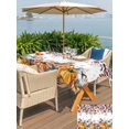 thumbnail image 4 of Outdoor Tablecloth with Umbrella Hole and Zipper, Orange Blue Fall Rectangle Table Cloth 54x80 Inch Waterproof Tablecloth, Thanksgiving Maple Leaf Pumpkins Picnic Table Cover for Patio Camping, 4 of 7