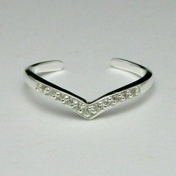 Women's Fashion Toe Ring 14K White Gold Plated of 0.29Ct Round Cut Lab Created Diamond