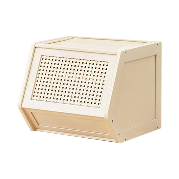 Lipstore Armoire Organisatrice de Bureau en Bambou avec Porte Ventilée pour Cosmétique Livre Épices Crème 35 cm