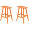 thumbnail image 5 of Florence Outdoor 29" HDPE Plastic Saddle Seat Barstool Orange (Set of 2), 5 of 5