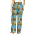 thumbnail image 3 of Xecao Sunflowers Women's Straight Lounge Pajama Pants: The Epitome of Relaxed Sleepwear, 3 of 9