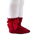 thumbnail image 1 of Kmbangi Kids Socks Toddler Solid Color Short Tube Socks with Big Bowknot, 1 of 9