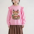 thumbnail image 1 of Sudadera deportiva informal de manga larga con estampado navideño para niños y blusa de poliéster., 1 of 7