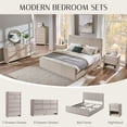 thumbnail image 4 of wow97e Modern Nightstand set of 2 for Bedroom, 25" Tall Wood End Table with Charging Station& Open Shelf , Bedside Table w/Rounded Corner Design for Bedroom, Living Room, 4 of 8