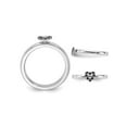 thumbnail image 3 of Sterling Silver Heart Promise Ring with Black and White Accent Diamonds, 3 of 4