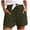 Army Green, variant on Women's Linen Shorts Elastic High Waist Wide Leg Summer Casual Lounge Short with Pockets(Mint Green,L)