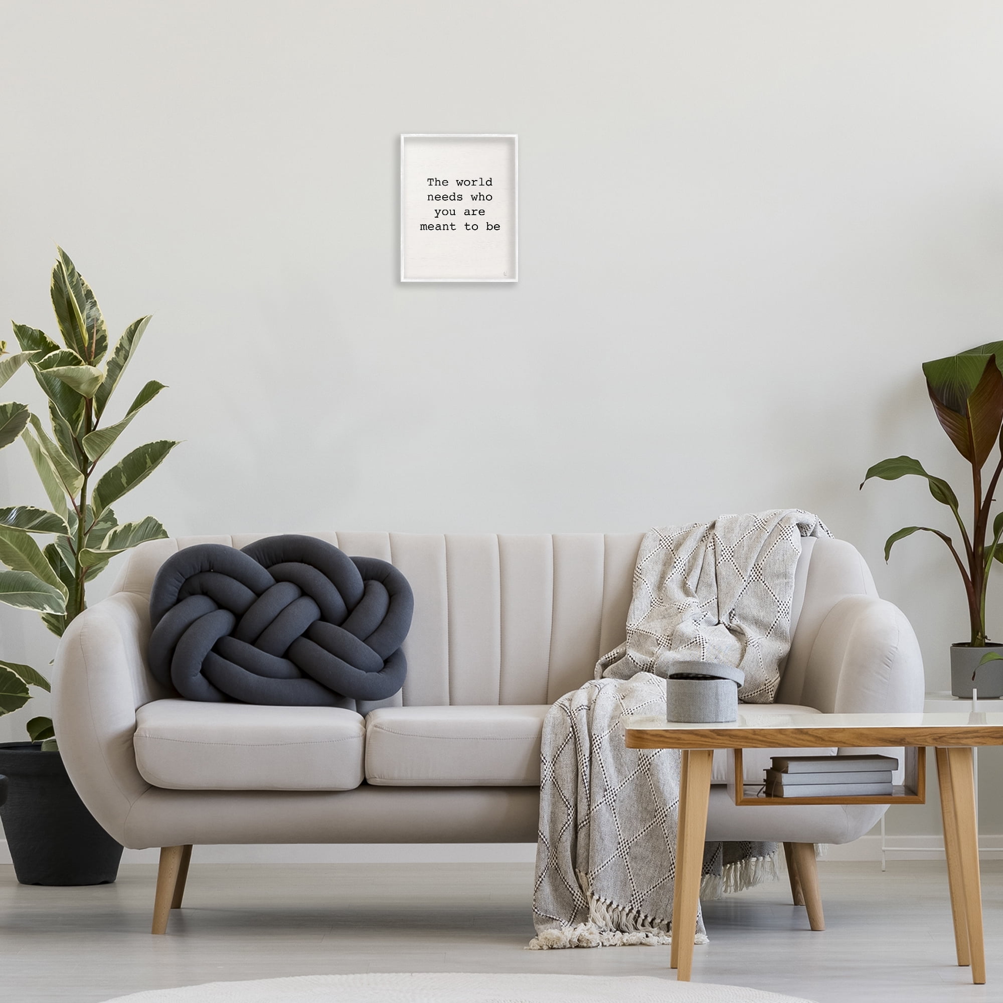 Stupell Industries Inspirational Meant To Be Typography Painting White Framed Art Print Wall Art, 11 x 14