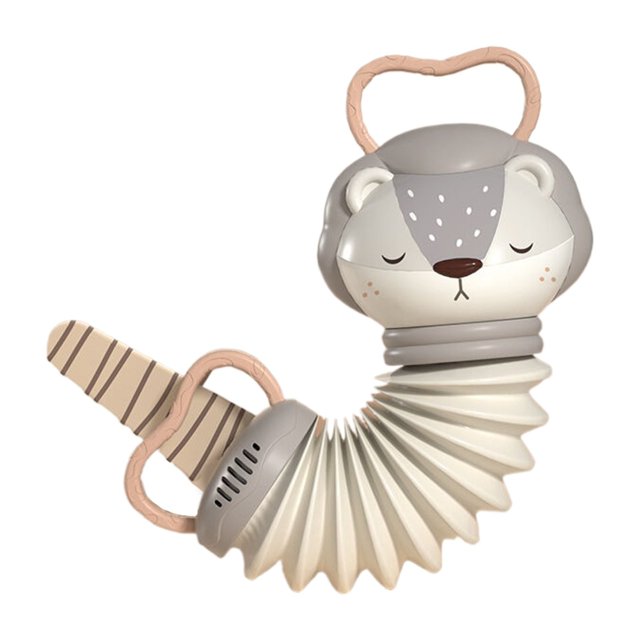Instrument de Musique pour Bébé Design Tête d'Animal (Éléphant Cerf) avec Musique et Effets Sonores Jouets Musicaux pour Bébé