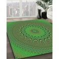 thumbnail image 3 of Ahgly Company Machine Washable Indoor Square Transitional Army Green Area Rugs, 6' Square, 3 of 7
