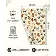 thumbnail image 4 of Flour Sack Kitchen Towels - Set of 2 Spring Dish Towels with Hanging Loop 18x26 Inch Absorbent Reusable Cotton Cloths for Cleaning Cute Design Home Decorative Housewarming, Dog Lovers, 4 of 6