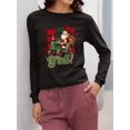 thumbnail image 2 of Ho Ho Ho Y'll - Santa On Tractor Christmas Women's Long Sleeve, 2 of 4