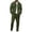 #047-Army Green, variant on Kakii Men's Casual Two-Piece Track Set, Long Sleeve Zip Up Jacket with Collar & Elastic Waist Jogger Pants, Outdoor Sportswear with Pockets
