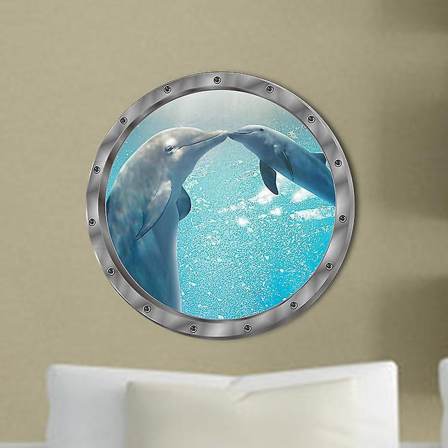 1pc Underwater World Dolphin Wall Decal Ocean Sea Wall Art Sticker