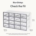thumbnail image 2 of Medium 16 Drawer Storage Organizer Cabinet - Stackable Bead and Craft Storage, Hardware Small Parts Organizer, Teacher Toolbox (Made in Korea) - Grey, 2 of 7