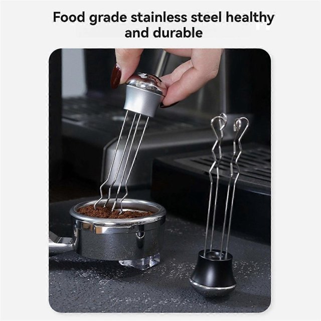 Stainless Steel Coffee Powder Needle Coffee Stirrer Coffee Hand Whisk WDT Espresso Distribution Tool for Cafe Kitchen B