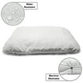 thumbnail image 3 of Minimalist Pet Bed, Circular Petals Flower in Uninterrupted Symmetrical Arrangement Pattern, Resistant Pad for Dogs and Cats Cushion with Removable Cover, 24" x 39", White Pale Taupe, by Ambesonne, 3 of 4