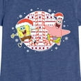 thumbnail image 3 of SpongeBob SquarePants - Spongebob Patrick Candy Canes - Toddler & Youth Girls Short Sleeve Graphic T-Shirt, 3 of 6