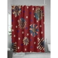 thumbnail image 5 of 4th of July Shower Curtain, Patriotic Sunflower Bathroom Decor Curtains Set with Hooks, Red Navy Blue Waterproof Fabric Home Accessories， 66 X 72 Inch Long, 5 of 6