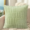 thumbnail image 4 of PEONAVET Throw Pillow Covers Solid Color Velvet Pleated Pillowcase Velvet Sofa Cushion Headboard Pillow Office Lumbar Support Waist Protection, 4 of 6