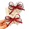 thumbnail image 6 of Delicate Lace Embellished Baby Hair Clips with Fabric Bowknot Design Gentle Hold For Sensitive Scalps, 6 of 8