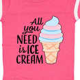 thumbnail image 4 of Inktastic All You Need is Ice Cream with Ice Cream Cone Boys or Girls Baby Bodysuit, 4 of 5