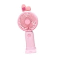 thumbnail image 1 of Tnarru Handheld Fan Cooling Fan Lightweight Stylish 1 Wind Speed Mini Portable Fan Personal Small Desk Fan for Outdoor Gifts Home Travel Pink Rabbit Ears, 1 of 8