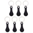 thumbnail image 2 of 6 pcs Shopping Trolley Tokens Stainless Steel Key Ring Shopping Cart Trolley Tokens, 2 of 8