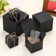 thumbnail image 5 of Uxcell 4x4x4 Inch Mini Kraft Paper Storage Box, 10Pcs Small Square Paper Gift Package Mini Party Favor Boxes for Bridesmaids Weddings Christmas Holidays Birthdays, Black, 5 of 7