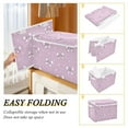 thumbnail image 4 of Light Purple Bows Small Stars Foldable Storage Bin with Lid and Handle Collapsible Storage Box 16.5 x 12.6 x 11.8 inches, 4 of 7