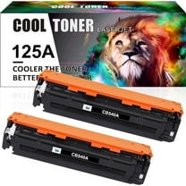 Cool Toner Compatible 125A Black Toner Cartridge Replacement for HP 125A CB540A LaserJet CP1215 CP1515N CP1518NI Pro 200 color M251n M251nw MFP M276n M276nw High Yield Printer Ink(Black, 2-Pack)