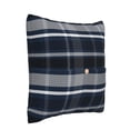 thumbnail image 3 of LNWH Blue Check Style Throw Pillow Covers, Square Soft Linen Decorative Pillow Cases, 16"x16", 3 of 8
